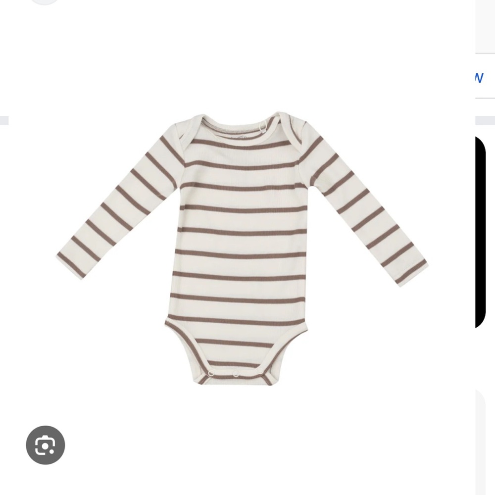 Angel Dear Striped Long Sleeve Baby Onesie